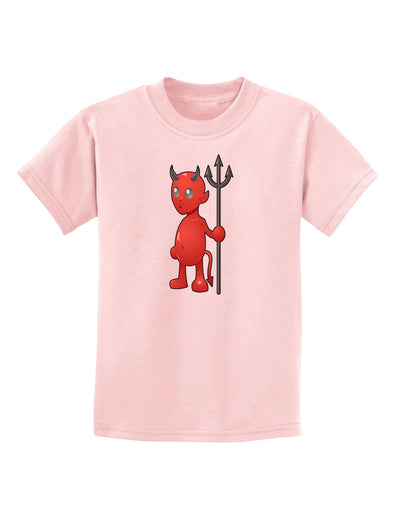 Cute Devil - Halloween Design Childrens T-Shirt-Childrens T-Shirt-TooLoud-PalePink-X-Small-Davson Sales