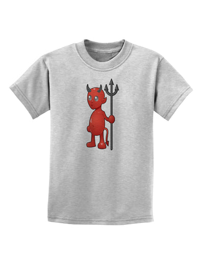 Cute Devil - Halloween Design Childrens T-Shirt-Childrens T-Shirt-TooLoud-AshGray-X-Small-Davson Sales