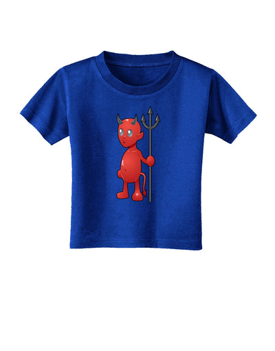 Cute Devil - Halloween Design Toddler T-Shirt Dark-Toddler T-Shirt-TooLoud-Red-06-Months-Davson Sales