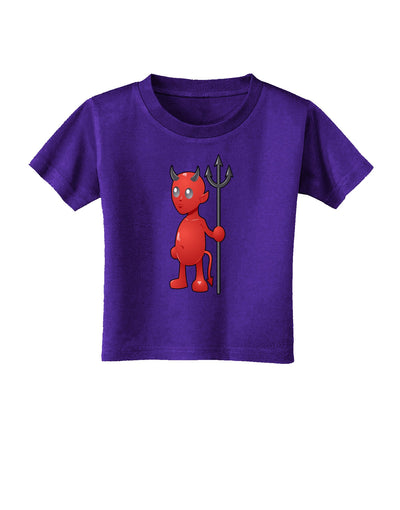 Cute Devil - Halloween Design Toddler T-Shirt Dark-Toddler T-Shirt-TooLoud-Purple-06-Months-Davson Sales