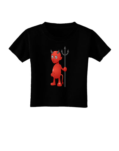 Cute Devil - Halloween Design Toddler T-Shirt Dark-Toddler T-Shirt-TooLoud-Black-06-Months-Davson Sales