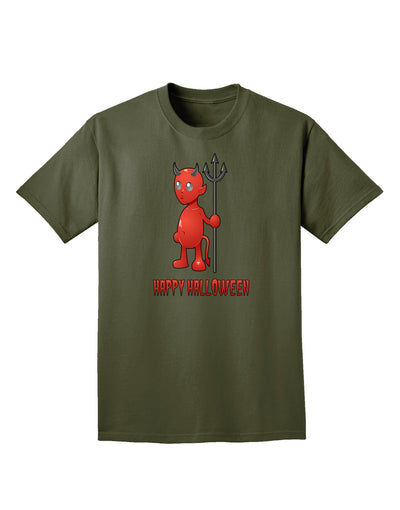 Cute Devil - Happy Halloween Design Adult Dark T-Shirt-Mens T-Shirt-TooLoud-Military-Green-Small-Davson Sales