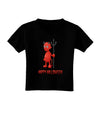 Cute Devil - Happy Halloween Design Toddler T-Shirt Dark-Toddler T-Shirt-TooLoud-Black-06-Months-Davson Sales