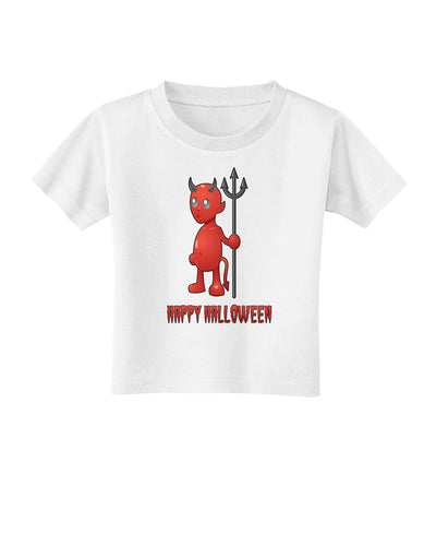 Cute Devil - Happy Halloween Design Toddler T-Shirt-Toddler T-Shirt-TooLoud-White-2T-Davson Sales