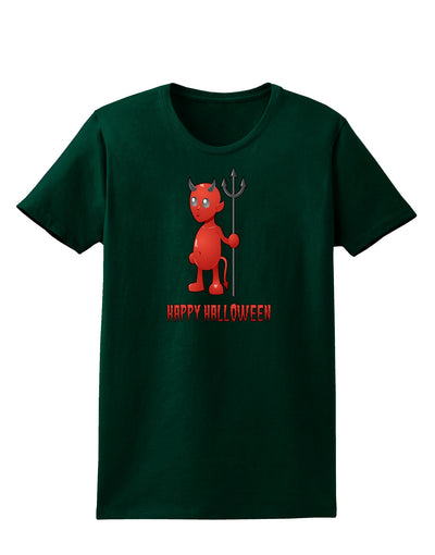 Cute Devil - Happy Halloween Design Womens Dark T-Shirt-Womens T-Shirt-TooLoud-Forest-Green-Small-Davson Sales