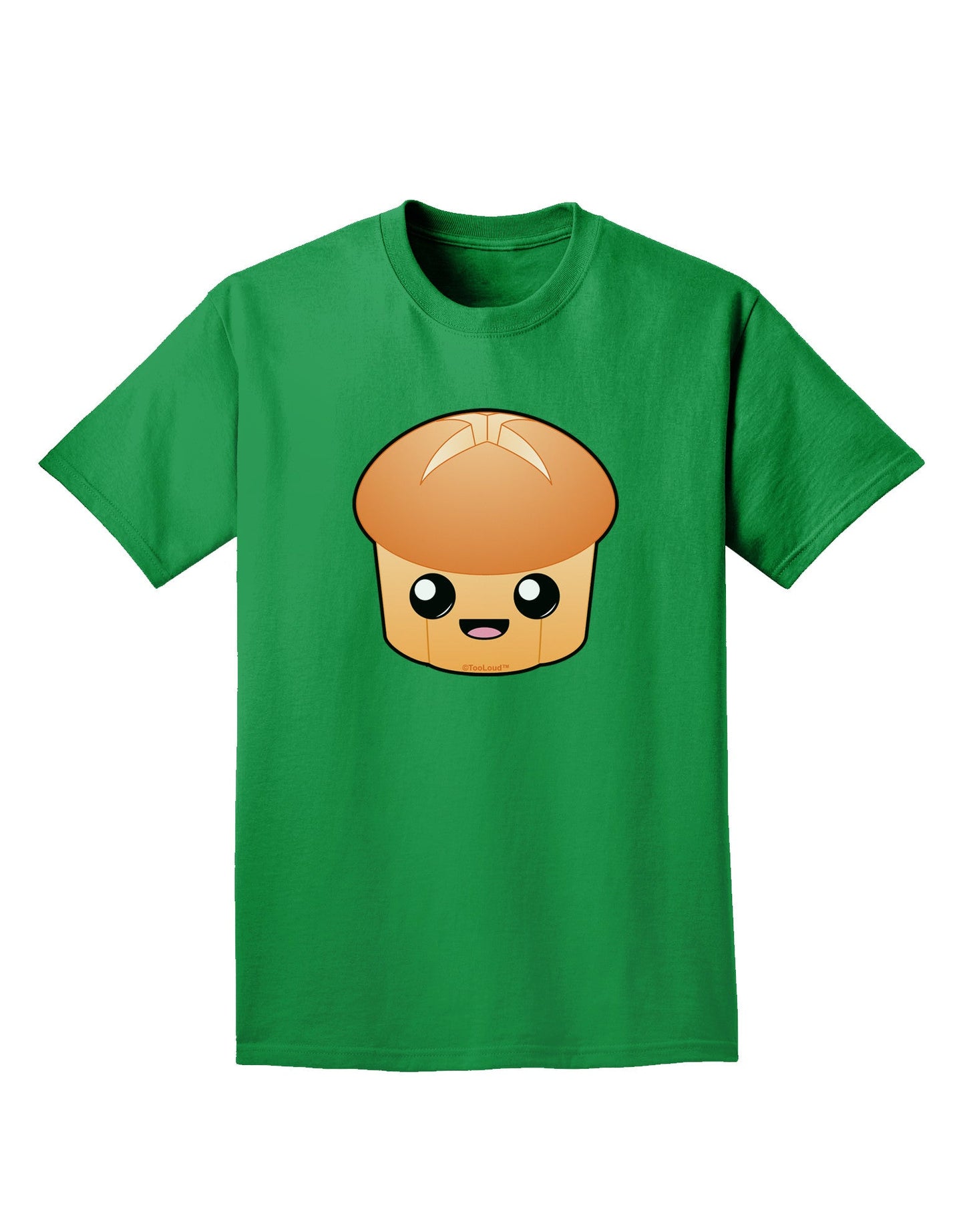Cute Dinner Roll Adult Dark T-Shirt-Mens T-Shirt-TooLoud-Kelly-Green-Small-Davson Sales