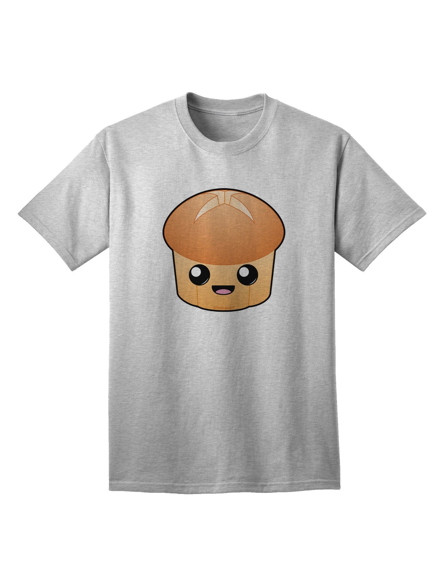 Cute Dinner Roll Adult T-Shirt-Mens T-Shirt-TooLoud-AshGray-Small-Davson Sales