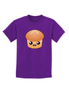 Cute Dinner Roll Childrens Dark T-Shirt-Childrens T-Shirt-TooLoud-Purple-X-Small-Davson Sales