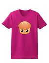 Cute Dinner Roll Womens Dark T-Shirt-TooLoud-Hot-Pink-Small-Davson Sales