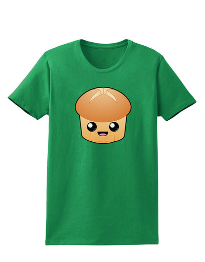 Cute Dinner Roll Womens Dark T-Shirt-TooLoud-Kelly-Green-X-Small-Davson Sales