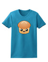 Cute Dinner Roll Womens Dark T-Shirt-TooLoud-Turquoise-X-Small-Davson Sales