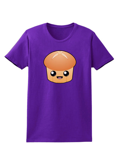 Cute Dinner Roll Womens Dark T-Shirt-TooLoud-Purple-X-Small-Davson Sales