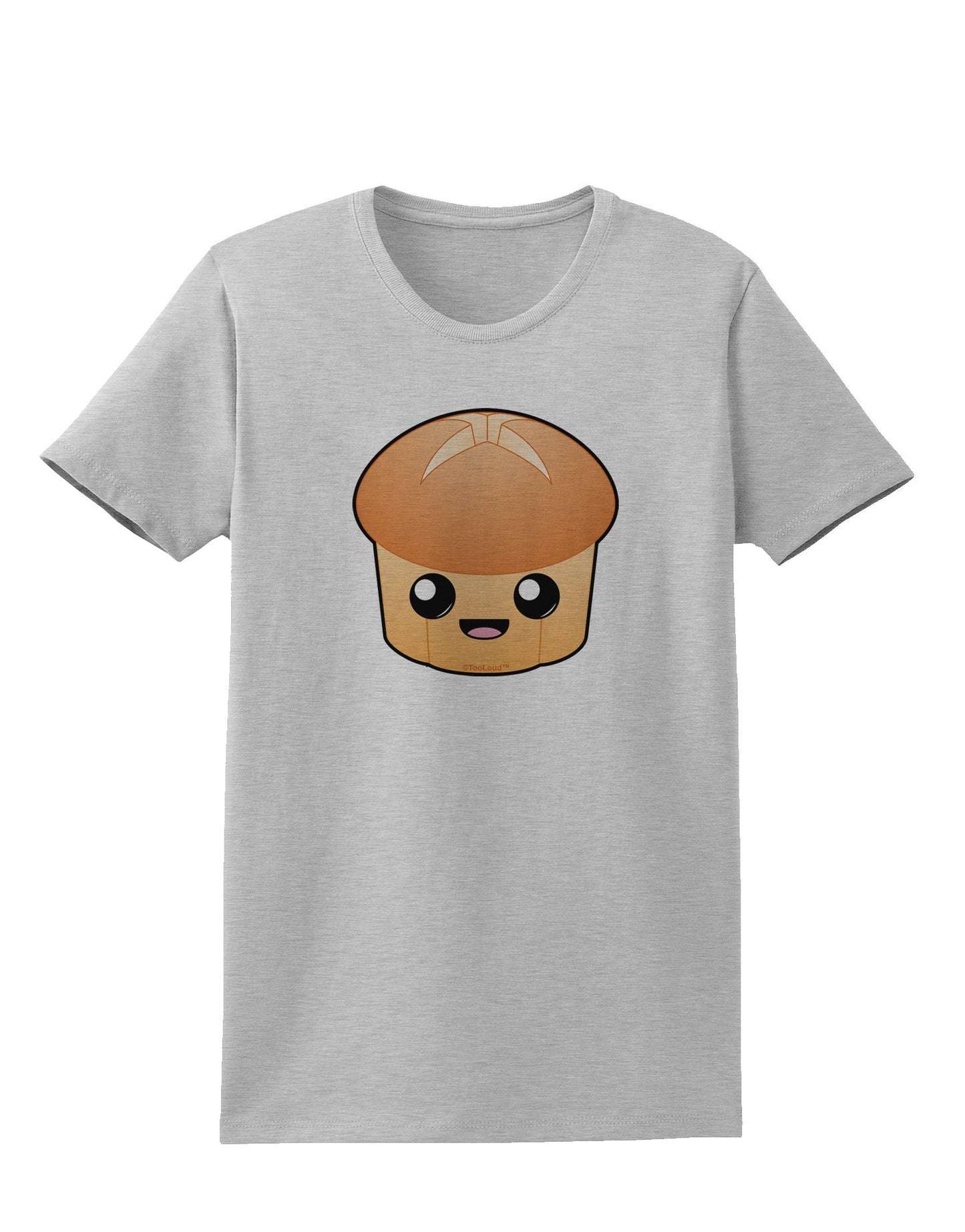 Cute Dinner Roll Womens T-Shirt-Womens T-Shirt-TooLoud-AshGray-X-Small-Davson Sales