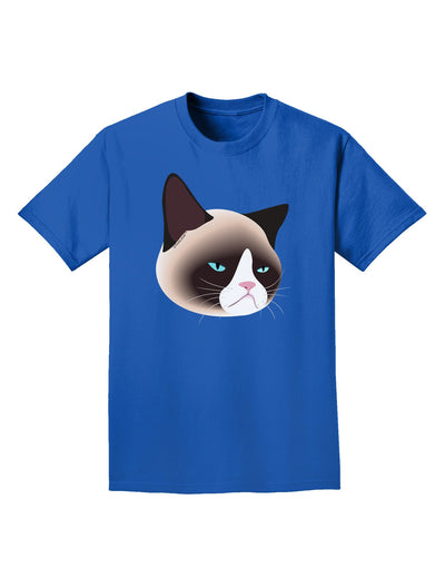 Cute Disgruntled Siamese Cat Adult Dark T-Shirt-Mens T-Shirt-TooLoud-Royal-Blue-Small-Davson Sales