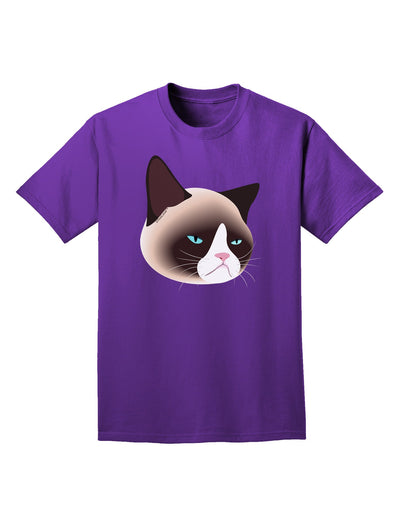 Cute Disgruntled Siamese Cat Adult Dark T-Shirt-Mens T-Shirt-TooLoud-Purple-Small-Davson Sales