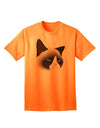Cute Disgruntled Siamese Cat Adult T-Shirt-Mens T-Shirt-TooLoud-Neon-Orange-Small-Davson Sales