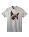 Cute Disgruntled Siamese Cat Adult T-Shirt-Mens T-Shirt-TooLoud-AshGray-Small-Davson Sales