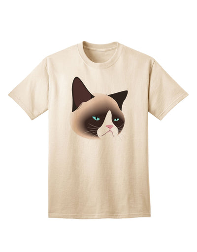 Cute Disgruntled Siamese Cat Adult T-Shirt-Mens T-Shirt-TooLoud-Natural-Small-Davson Sales