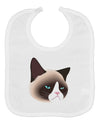 Cute Disgruntled Siamese Cat Baby Bib