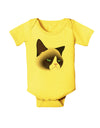 Cute Disgruntled Siamese Cat Baby Romper Bodysuit-Baby Romper-TooLoud-Yellow-06-Months-Davson Sales