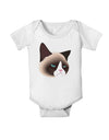 Cute Disgruntled Siamese Cat Baby Romper Bodysuit-Baby Romper-TooLoud-White-06-Months-Davson Sales