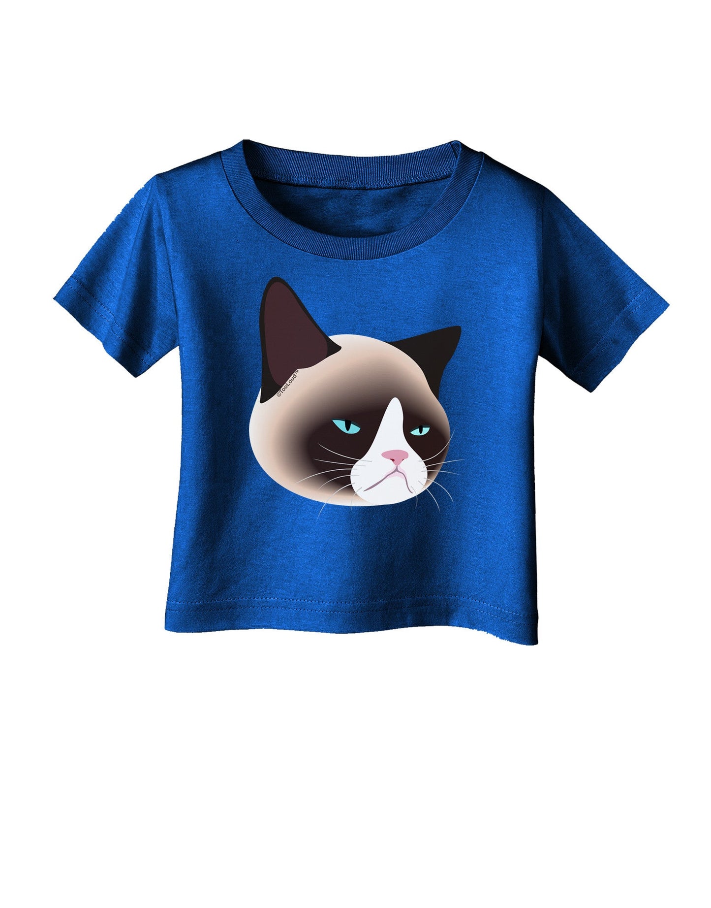Cute Disgruntled Siamese Cat Infant T-Shirt Dark-Infant T-Shirt-TooLoud-Royal-Blue-06-Months-Davson Sales