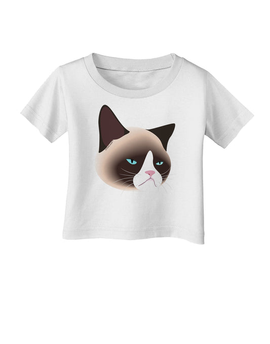 Cute Disgruntled Siamese Cat Infant T-Shirt-Infant T-Shirt-TooLoud-White-06-Months-Davson Sales