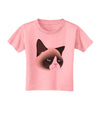 Cute Disgruntled Siamese Cat Toddler T-Shirt-Toddler T-Shirt-TooLoud-Candy-Pink-2T-Davson Sales