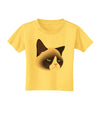 Cute Disgruntled Siamese Cat Toddler T-Shirt-Toddler T-Shirt-TooLoud-Yellow-2T-Davson Sales