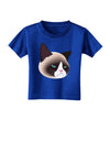 Cute Disgruntled Siamese Cat Toddler T-Shirt Dark-Toddler T-Shirt-TooLoud-Royal-Blue-2T-Davson Sales