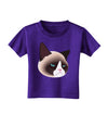 Cute Disgruntled Siamese Cat Toddler T-Shirt Dark-Toddler T-Shirt-TooLoud-Purple-2T-Davson Sales