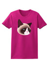 Cute Disgruntled Siamese Cat Womens Dark T-Shirt-TooLoud-Hot-Pink-Small-Davson Sales