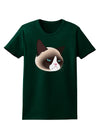 Cute Disgruntled Siamese Cat Womens Dark T-Shirt-TooLoud-Forest-Green-Small-Davson Sales