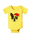 Cute Dog with Santa Hat - Christmas Baby Romper Bodysuit-Baby Romper-TooLoud-Yellow-06-Months-Davson Sales