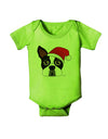 Cute Dog with Santa Hat - Christmas Baby Romper Bodysuit-Baby Romper-TooLoud-Lime-Green-06-Months-Davson Sales