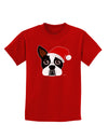 Cute Dog with Santa Hat - Christmas Childrens Dark T-Shirt-Childrens T-Shirt-TooLoud-Red-X-Small-Davson Sales