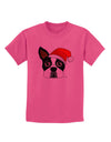 Cute Dog with Santa Hat - Christmas Childrens T-Shirt-Childrens T-Shirt-TooLoud-Sangria-X-Small-Davson Sales