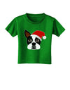 Cute Dog with Santa Hat - Christmas Toddler T-Shirt Dark-Toddler T-Shirt-TooLoud-Royal-Blue-2T-Davson Sales