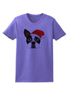 Cute Dog with Santa Hat - Christmas Womens T-Shirt-Womens T-Shirt-TooLoud-Violet-X-Small-Davson Sales