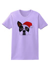 Cute Dog with Santa Hat - Christmas Womens T-Shirt-Womens T-Shirt-TooLoud-Lavender-X-Small-Davson Sales