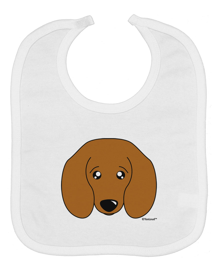 Cute Doxie Dachshund Dog Baby Bib by TooLoud