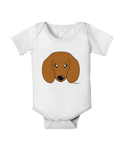 Cute Doxie Dachshund Dog Baby Romper Bodysuit by TooLoud-Baby Romper-TooLoud-White-06-Months-Davson Sales