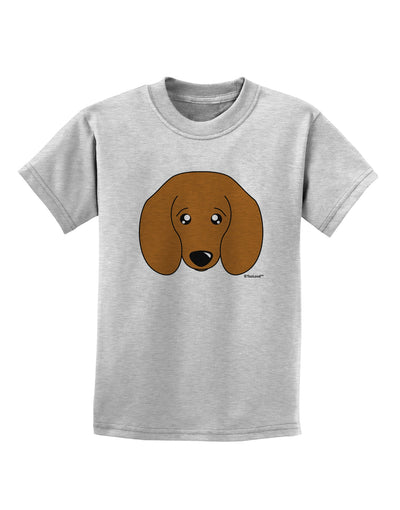 Cute Doxie Dachshund Dog Childrens T-Shirt by TooLoud-Childrens T-Shirt-TooLoud-AshGray-X-Small-Davson Sales