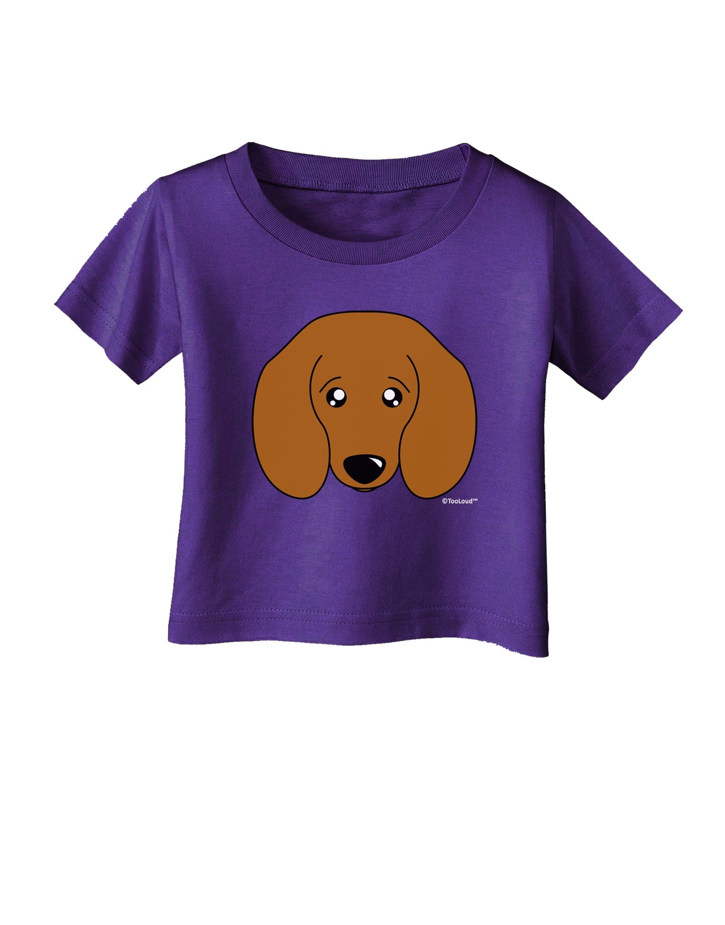 Cute Doxie Dachshund Dog Infant T-Shirt Dark by TooLoud-Infant T-Shirt-TooLoud-Purple-06-Months-Davson Sales