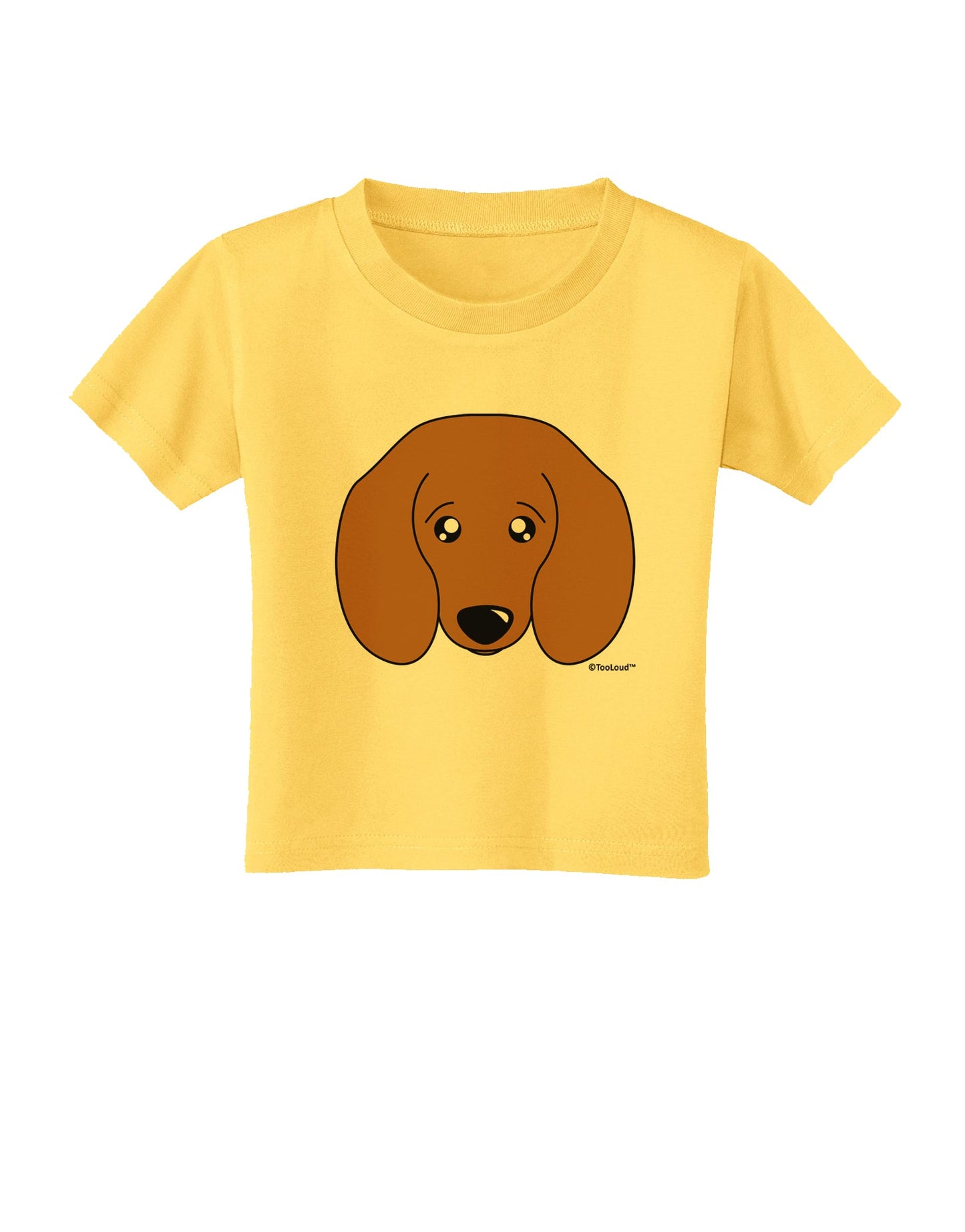 Cute Doxie Dachshund Dog Toddler T-Shirt by TooLoud-Toddler T-Shirt-TooLoud-Yellow-2T-Davson Sales