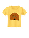 Cute Doxie Dachshund Dog Toddler T-Shirt by TooLoud-Toddler T-Shirt-TooLoud-Yellow-2T-Davson Sales