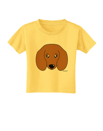 Cute Doxie Dachshund Dog Toddler T-Shirt by TooLoud-Toddler T-Shirt-TooLoud-Yellow-2T-Davson Sales