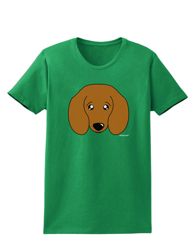 Cute Doxie Dachshund Dog Womens Dark T-Shirt by TooLoud-Womens T-Shirt-TooLoud-Kelly-Green-X-Small-Davson Sales