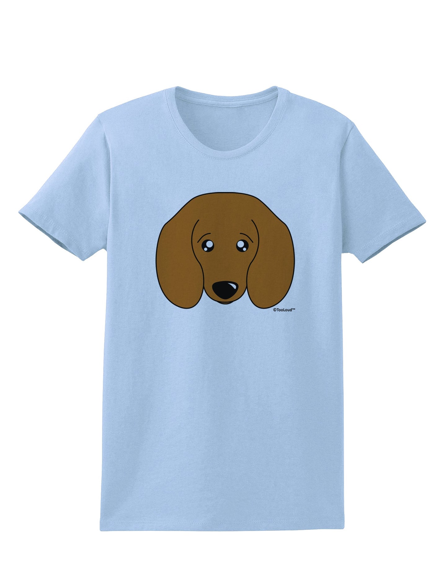 Cute Doxie Dachshund Dog Womens T-Shirt by TooLoud-Womens T-Shirt-TooLoud-Light-Blue-X-Small-Davson Sales