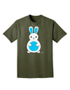 Cute Easter Bunny - Blue Adult Dark T-Shirt by TooLoud-Mens T-Shirt-TooLoud-Military-Green-Small-Davson Sales